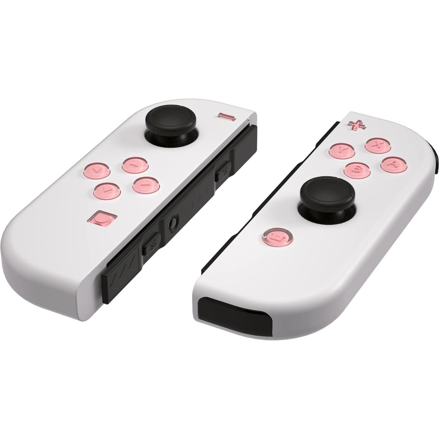 Botones de Gel eXtremeRate para JoyCon Nintendo Switch - Rojo Pálido y Claro