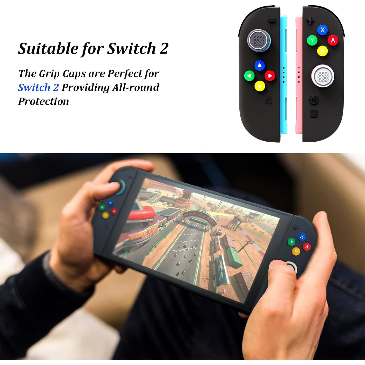 Tapas de Botones y Joystick Silicona Colorida LEPEYMDA para Switch 2