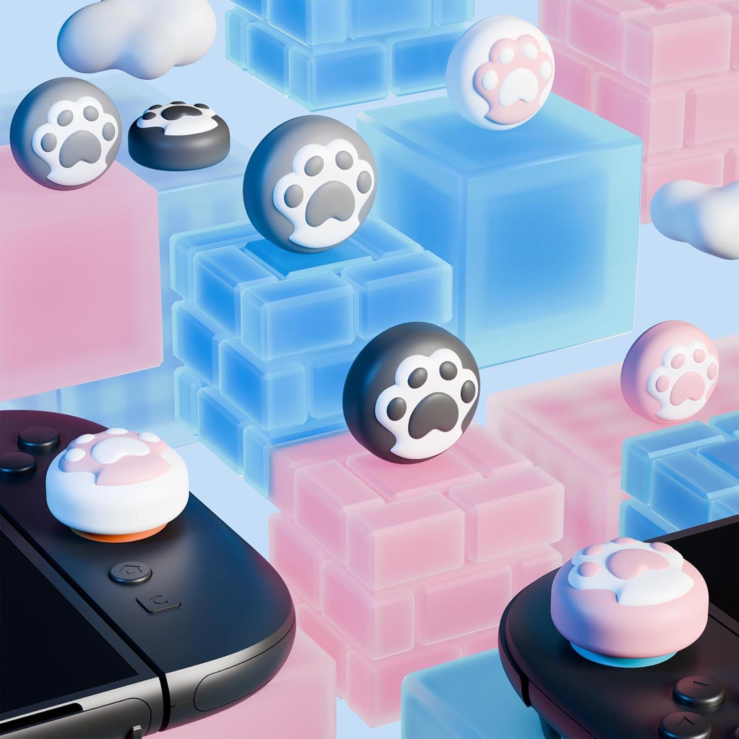 Agarraderas de Pulgar PlayVital para Nintendo Switch 2 - 8 Tapas de Silicona