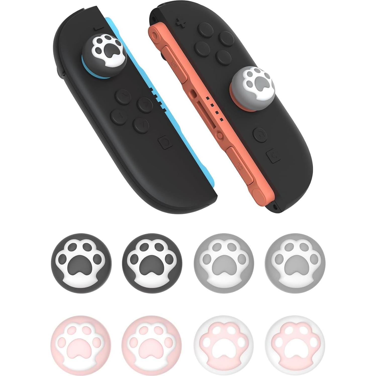 Agarraderas de Pulgar PlayVital para Nintendo Switch 2 - 8 Tapas de Silicona