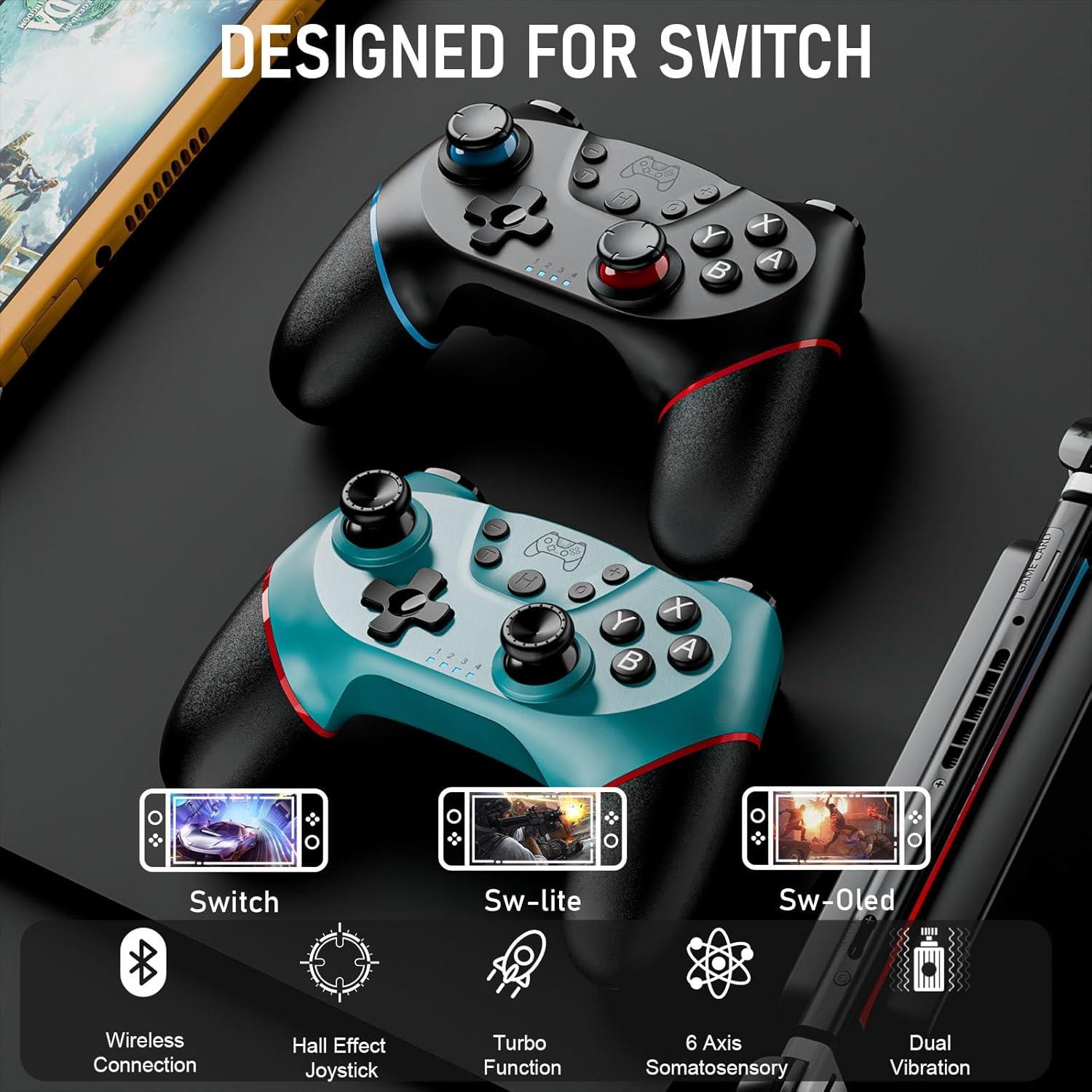 Controladores Inalámbricos Diswoe para Switch 2 en 1 con Mapeo