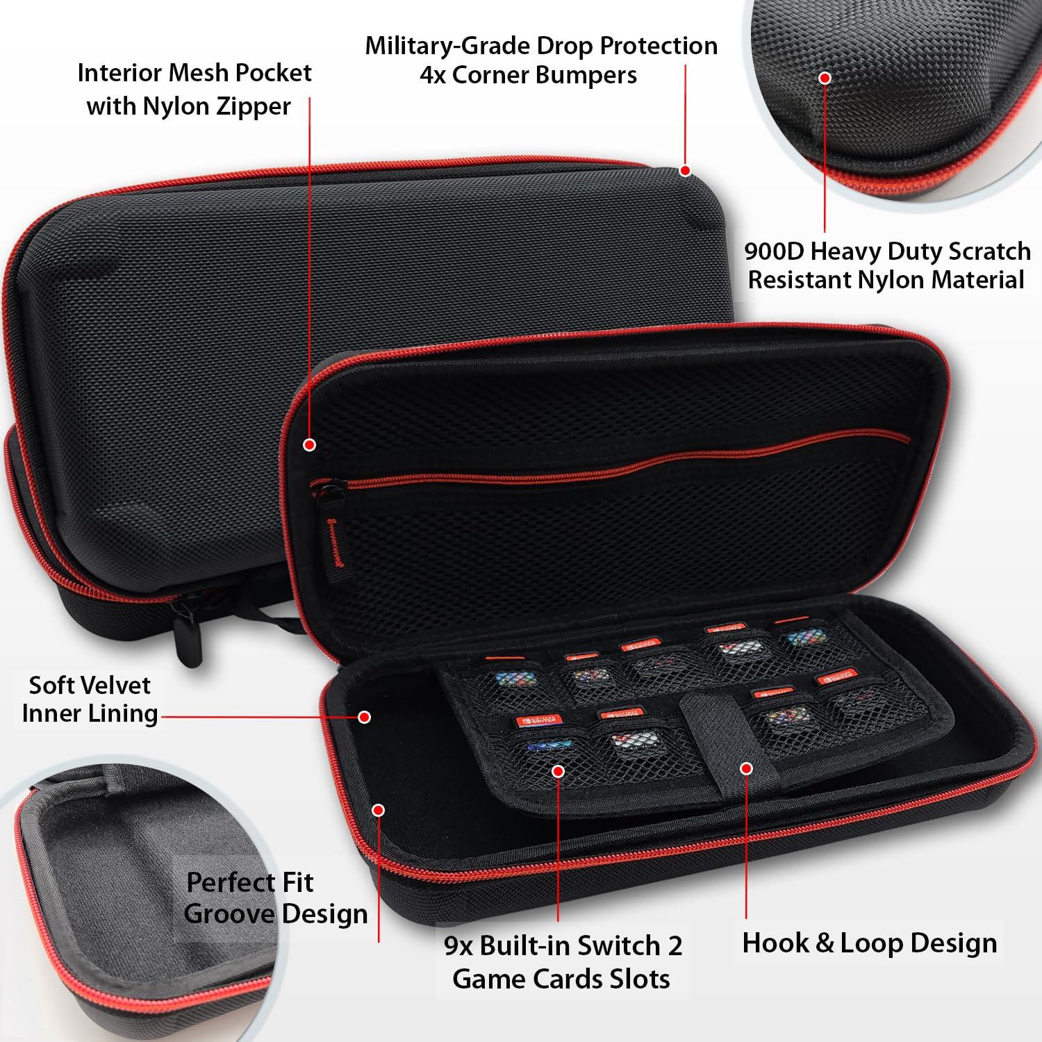 Funda Coolwee para Nintendo Switch 2 con Protector y Accesorios