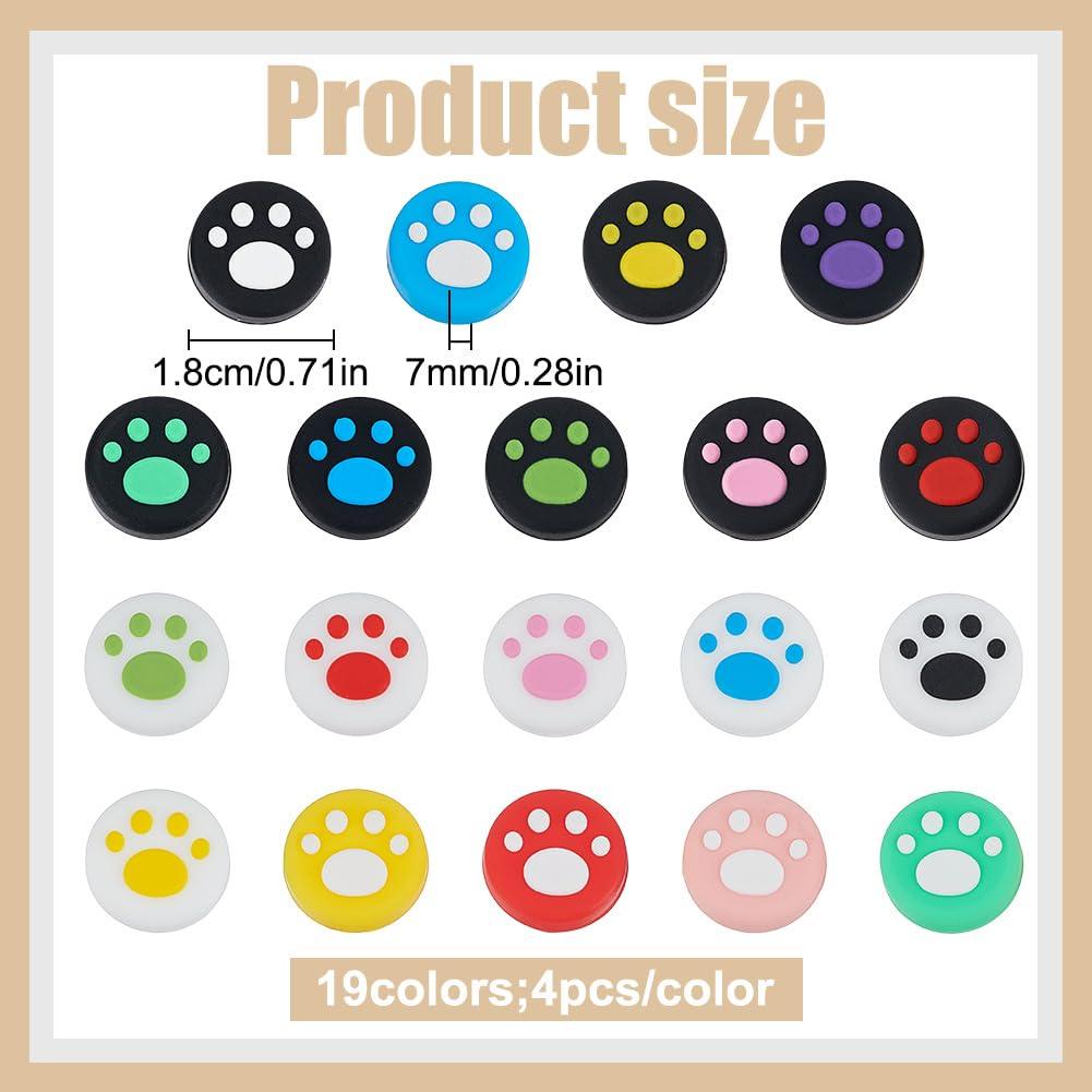 Tapones de Agarre Patita PLIGREAT 76 Pcs para Switch OLED/Lite