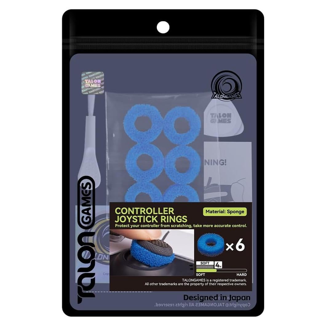 Anillos de Joystick TALONGAMES Azul Suave 4H - 6 Piezas