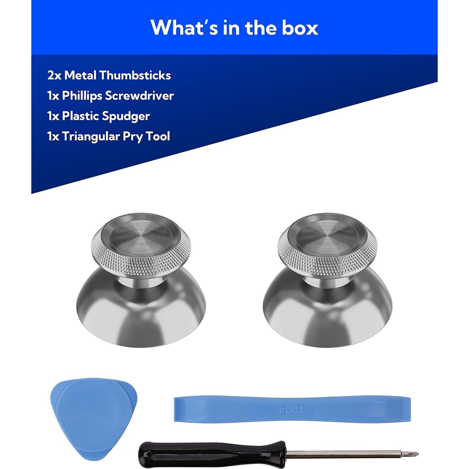 Palancas Metálicas Avericht para Controlador PS5 - Plata