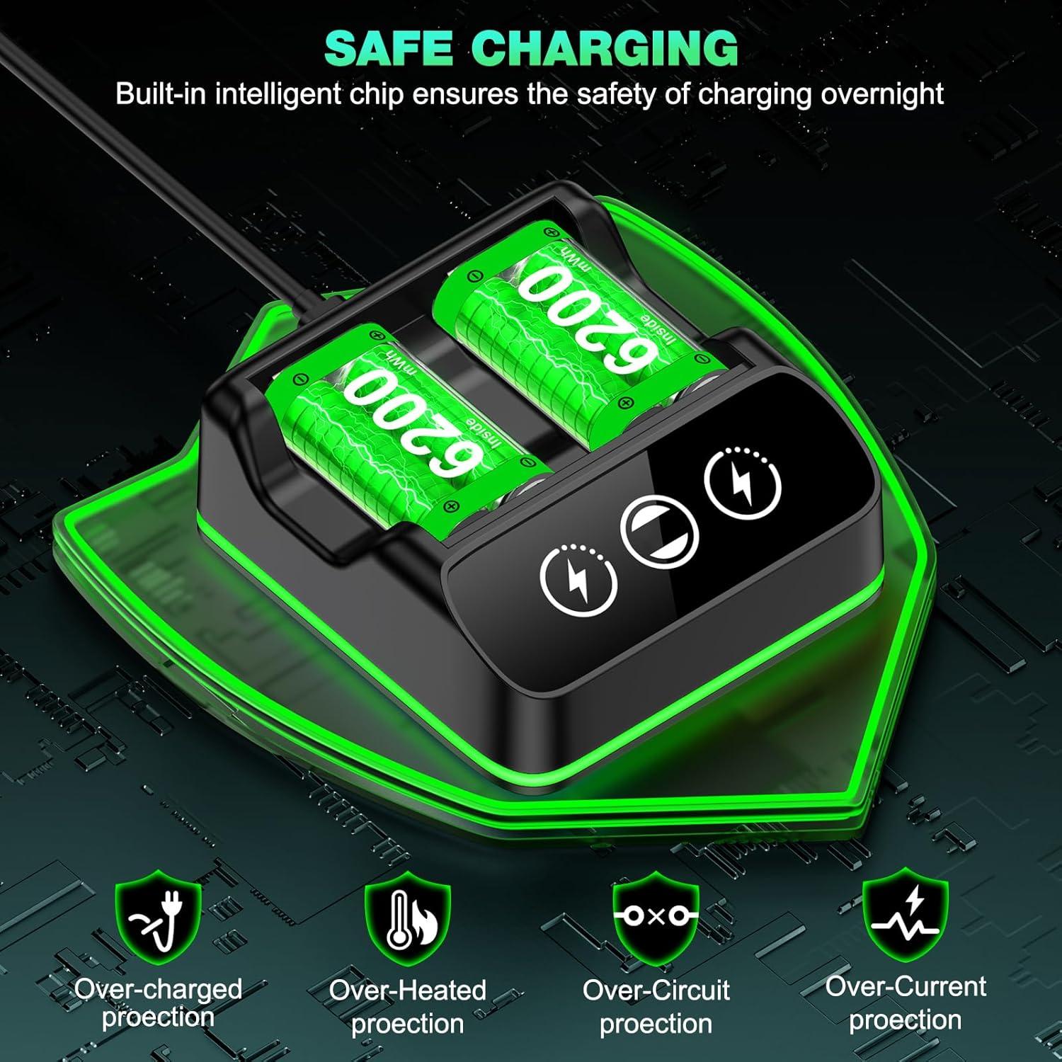 Paquete de Baterías Recargables 6200mWh DINOSTRIKE para Xbox