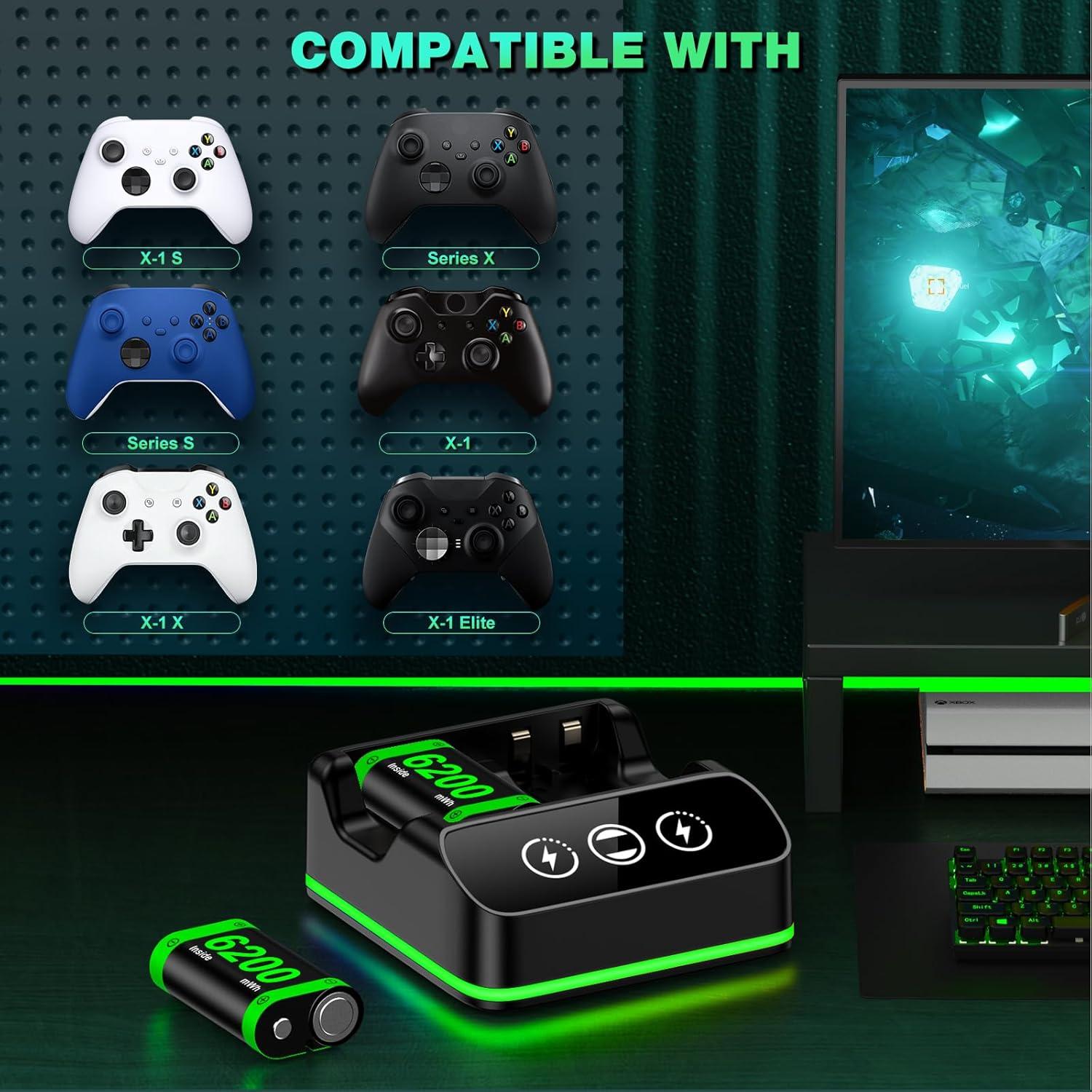 Paquete de Baterías Recargables 6200mWh DINOSTRIKE para Xbox