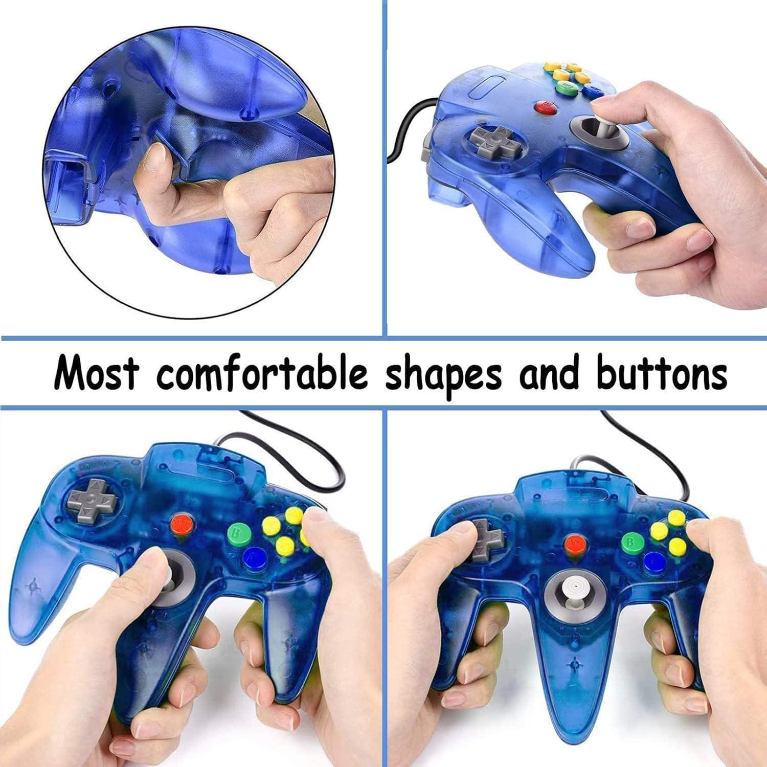Controlador N64 Inventii 2 Pack con Cable - Azul y Morado