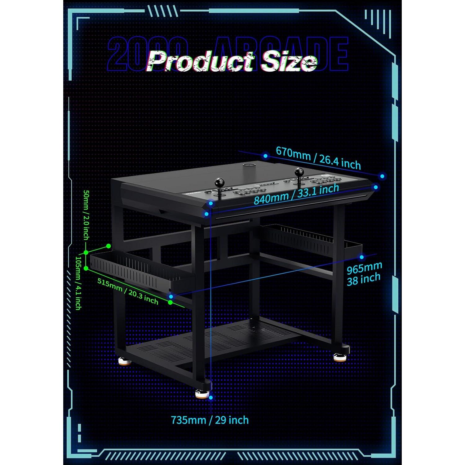 Consola de Arcade Qanba 2009 2P Metalica 965x670mm