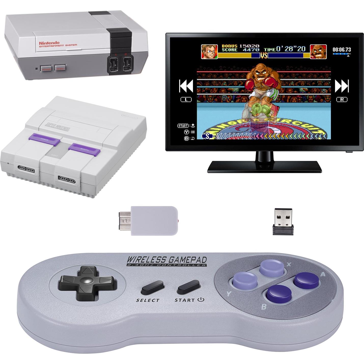 Controlador Inalámbrico Asopiram para SNES Classic - Paquete de 2