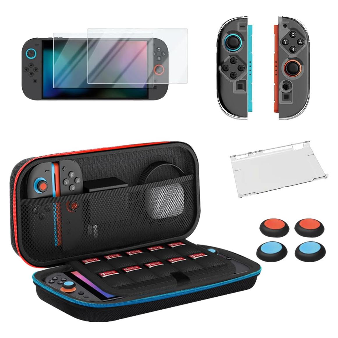 Kit de Accesorios Nintendo Switch 2 - 10 en 1 con Protectores