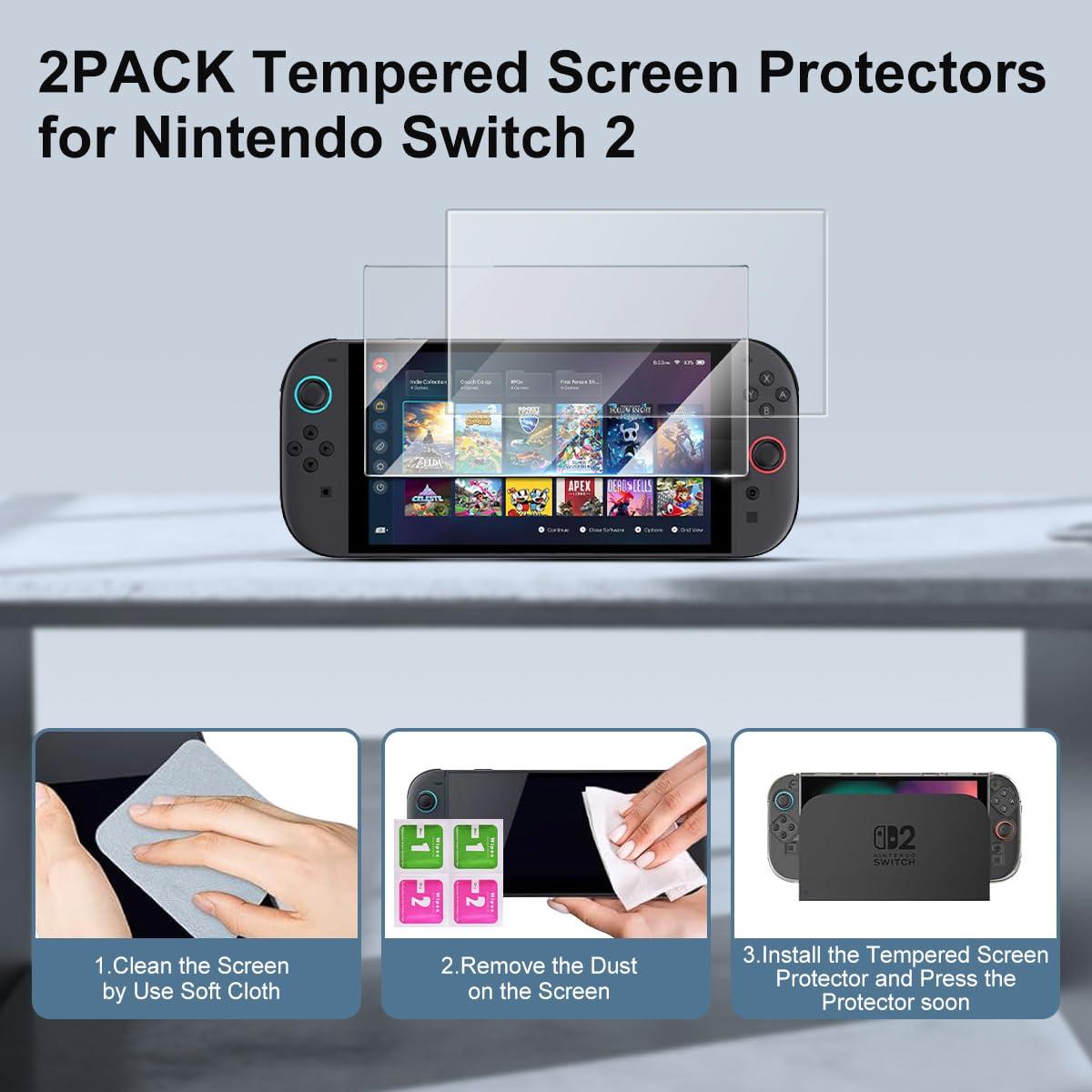 Kit de Accesorios Nintendo Switch 2 - 10 en 1 con Protectores