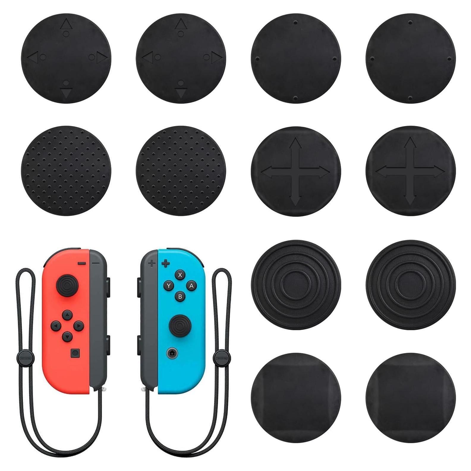 6 Empuñaduras de Pulgar Silicona Negra YEWANG para Controlador