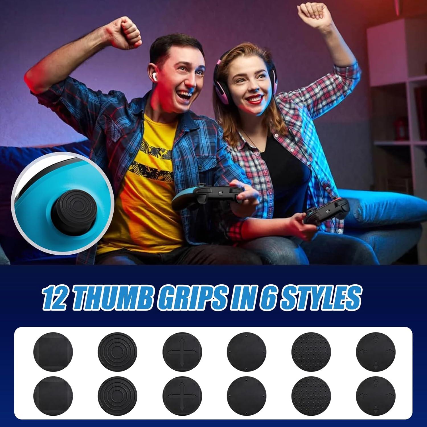 6 Empuñaduras de Pulgar Silicona Negra YEWANG para Controlador