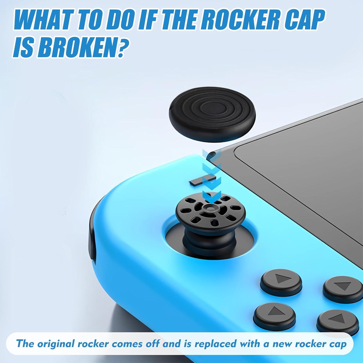 6 Empuñaduras de Pulgar Silicona Negra YEWANG para Controlador