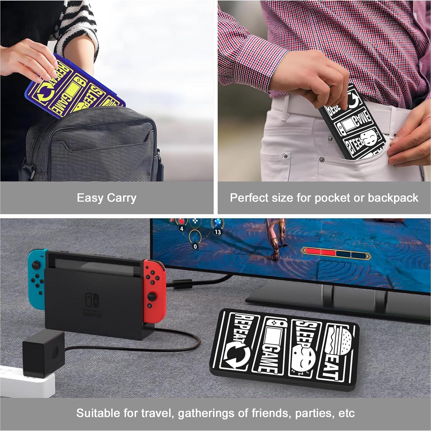 Funda para Juegos Nintendo Switch AMOACCESSORIES 24 Tarjetas Negro