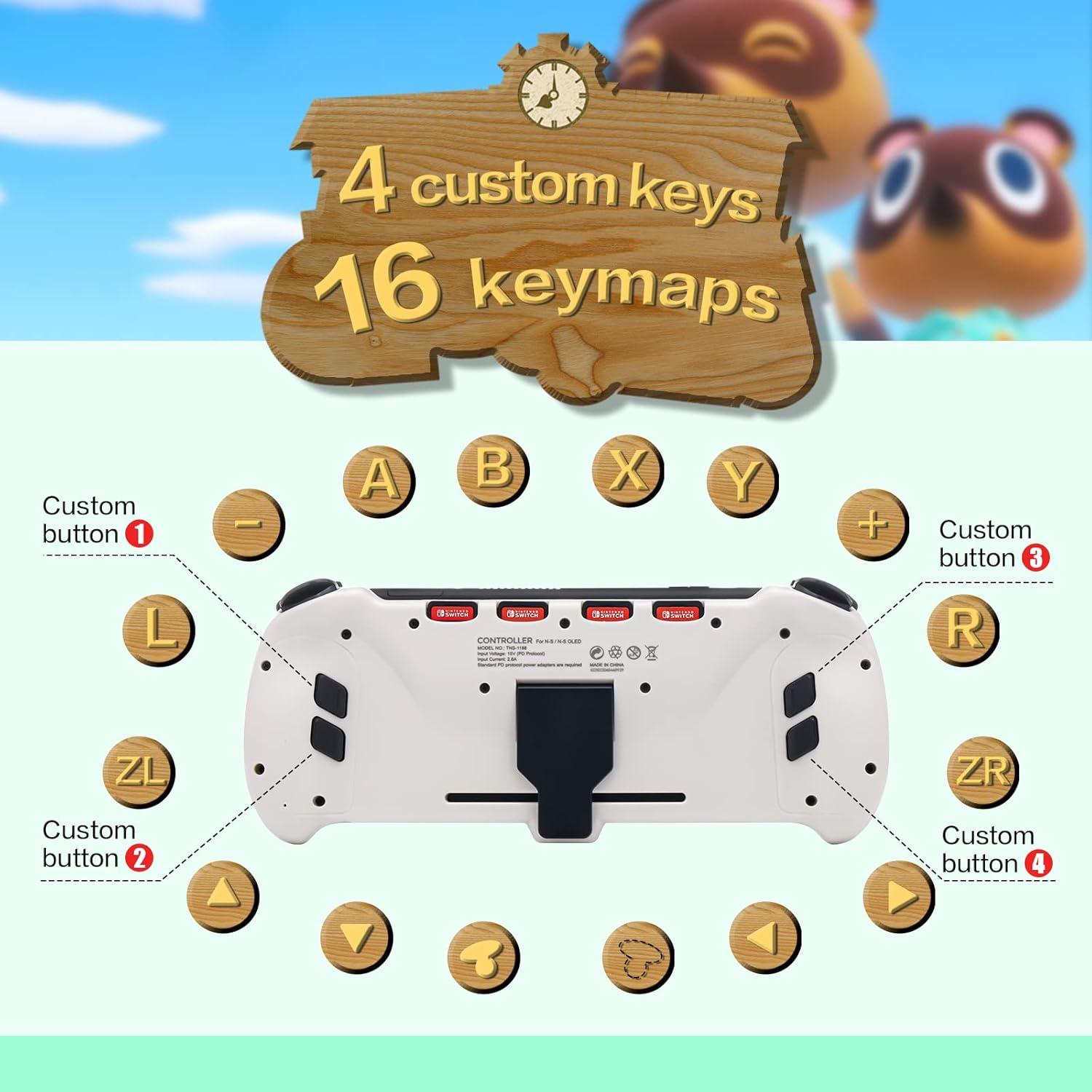 Controlador Inalámbrico ECHZOVE para Nintendo Switch OLED Animal Crossing