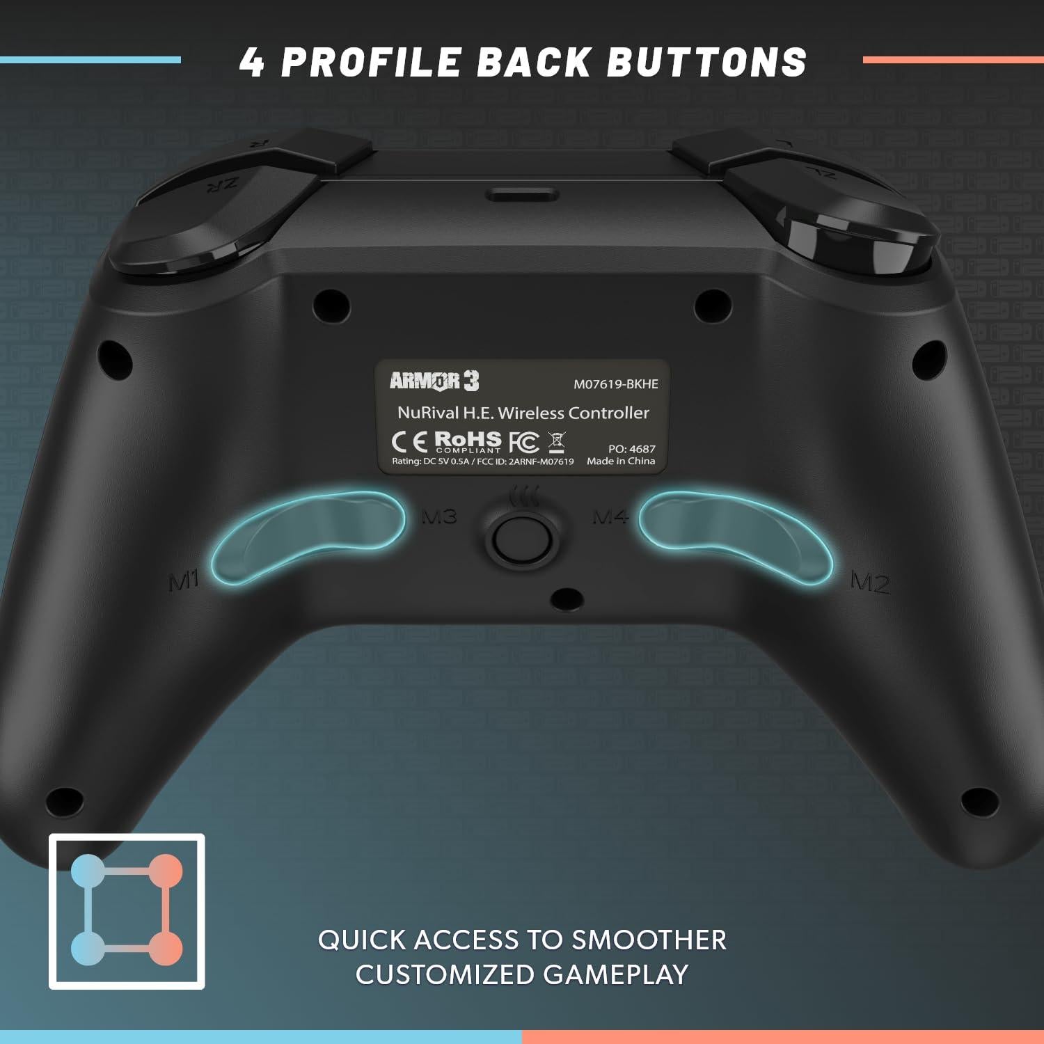 Controlador Pro Inalámbrico Hyperkin NuRival Armor 3 para Nintendo Switch