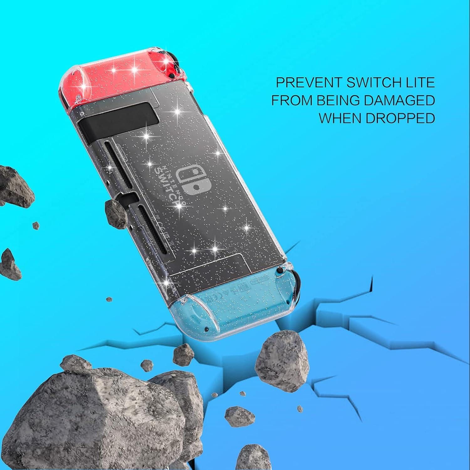 Funda Protectora Brillante para Nintendo Switch HEATFUN con Protector de Pantalla