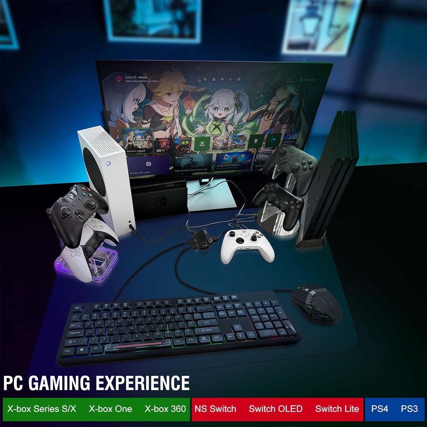 Adaptador de Teclado y Ratón Joso Blader para Consolas