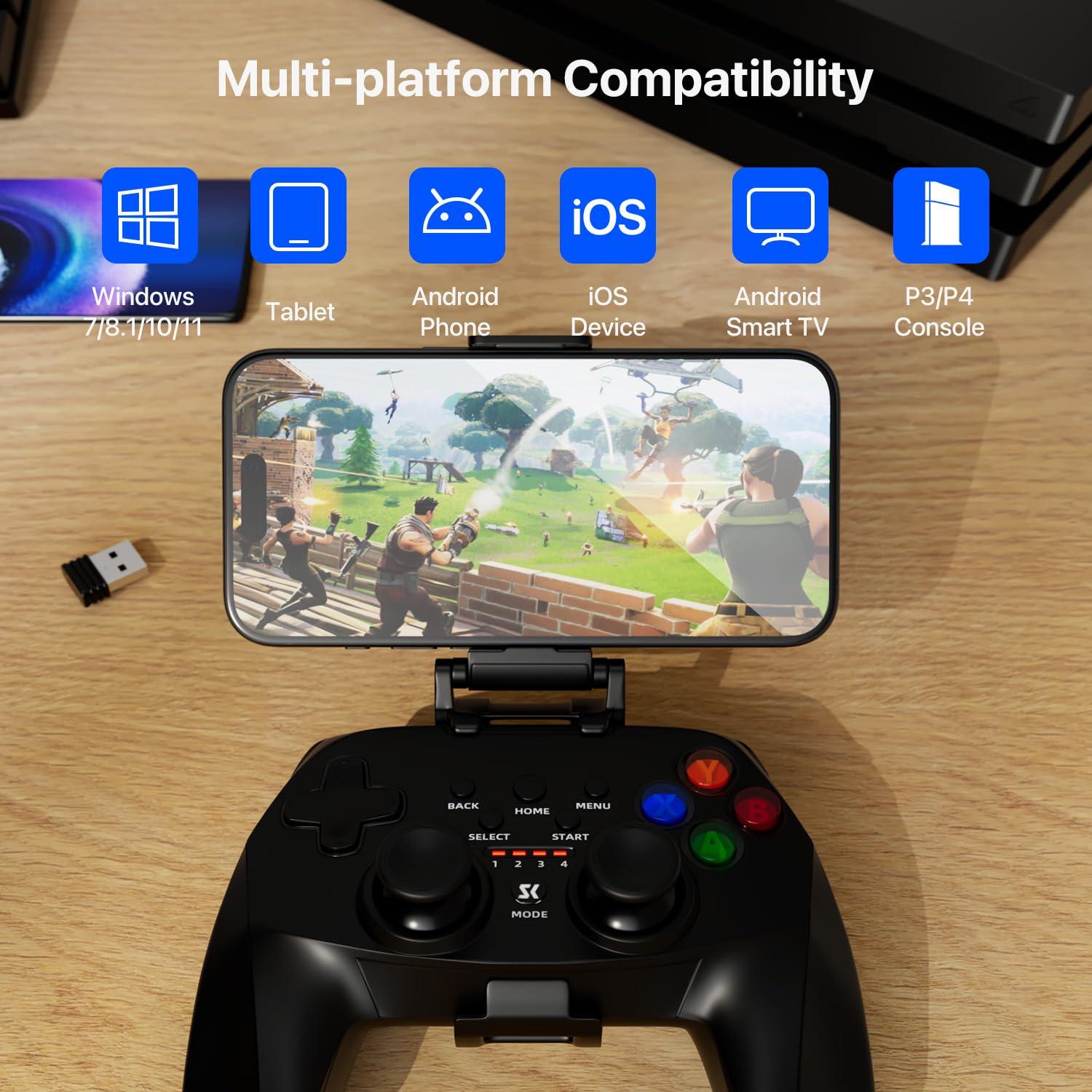 Controlador Inalámbrico ISHAKO para PC y Móvil - Negro