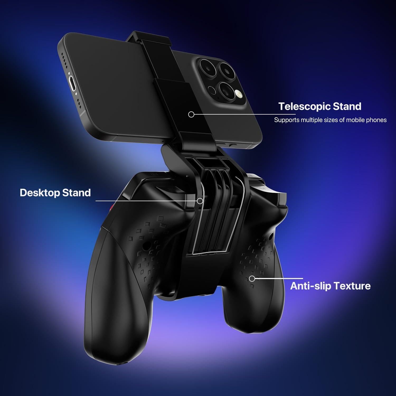 Controlador Inalámbrico ISHAKO para PC y Móvil - Negro