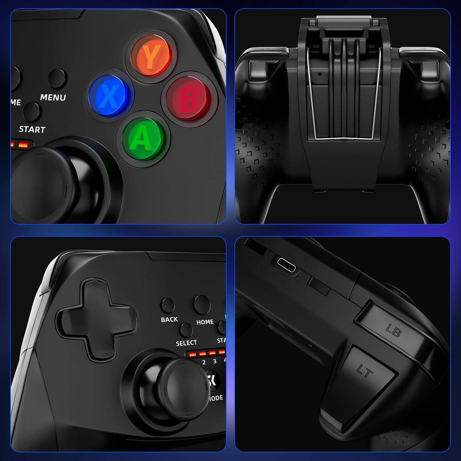 Controlador Inalámbrico ISHAKO para PC y Móvil - Negro