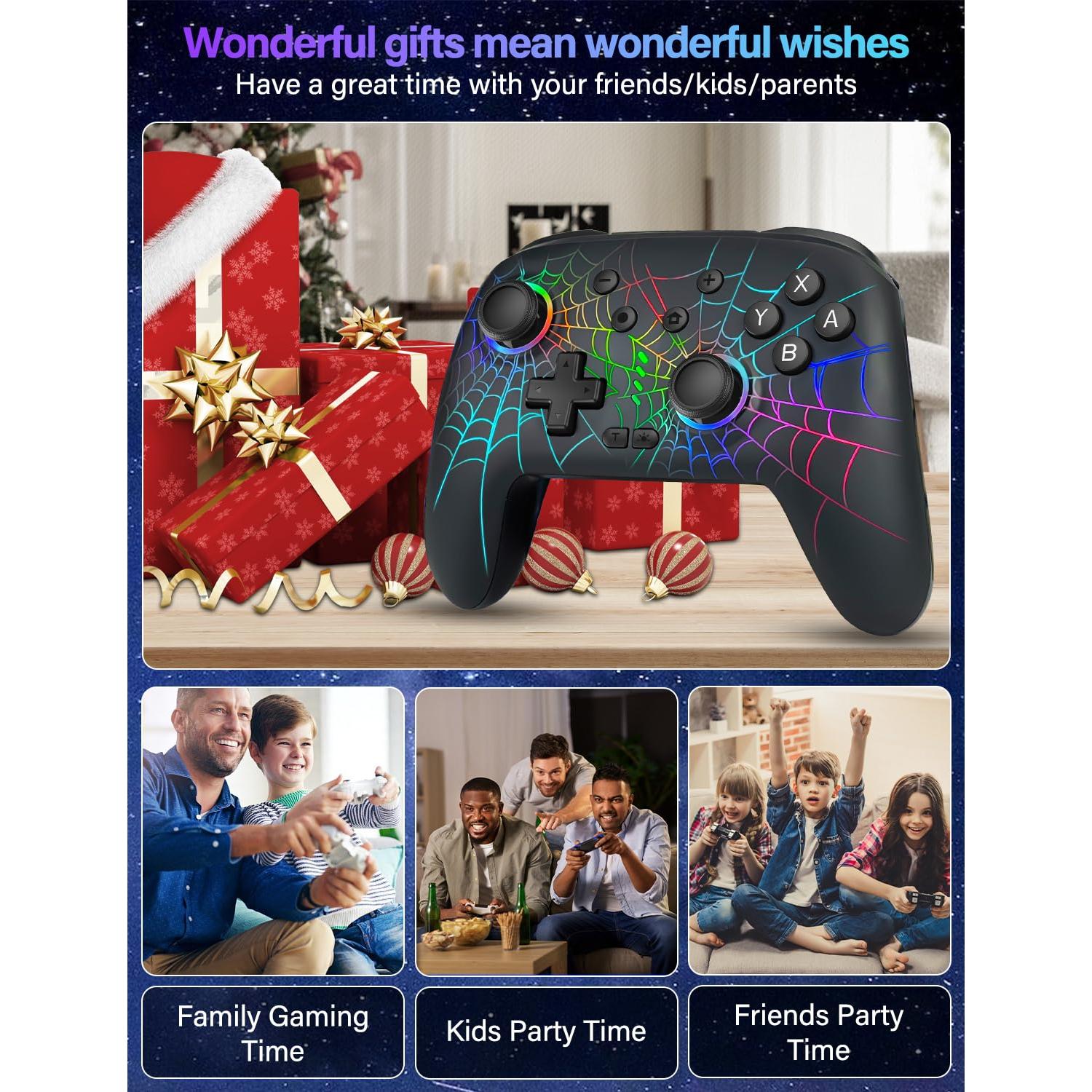 Controlador Inalámbrico RJAD para Nintendo Switch con Luz LED