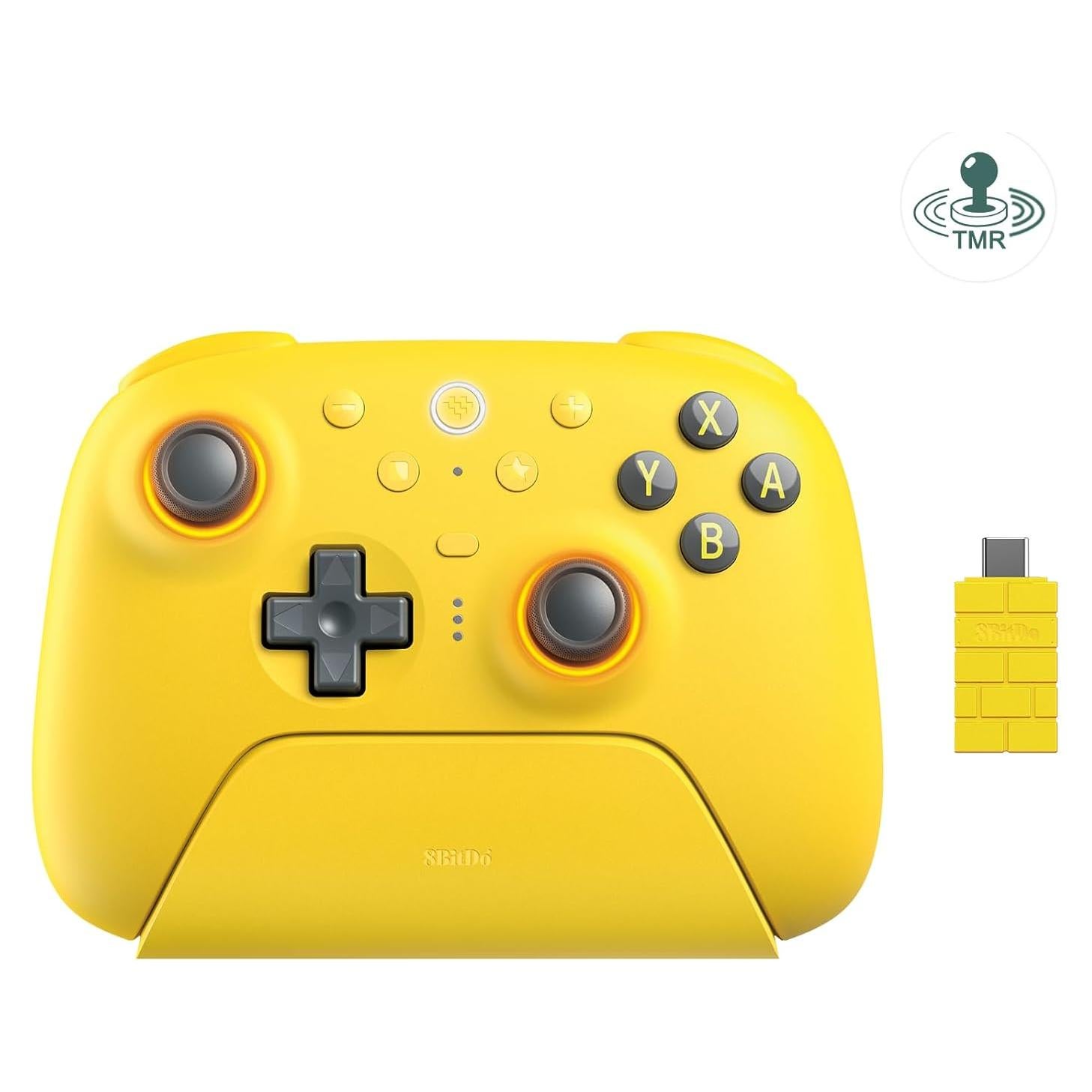 Controlador Bluetooth 8Bitdo Ultimate 2 para Switch y PC - Amarillo