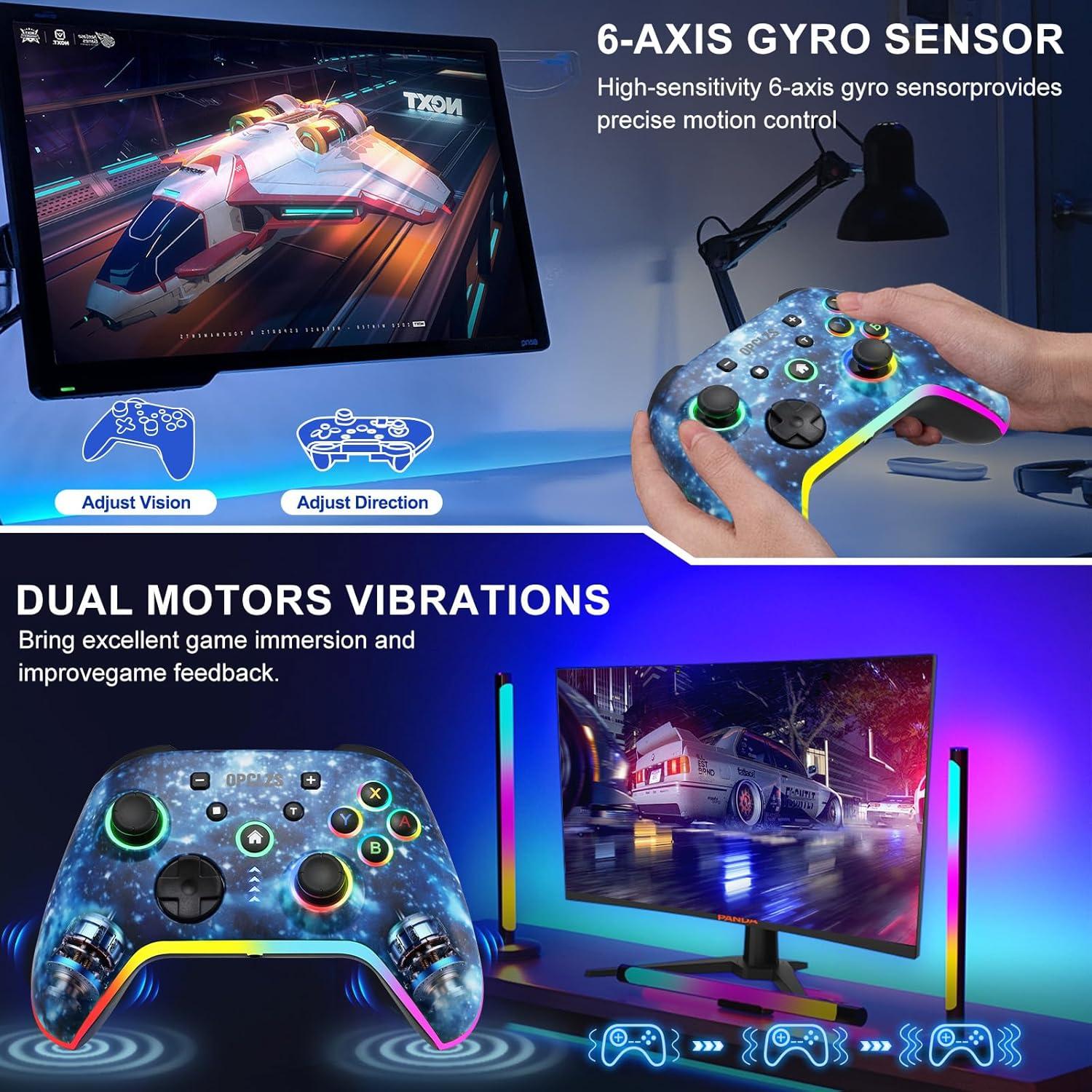 Controlador Pro Inalámbrico Azul Nintendool para Switch y PC