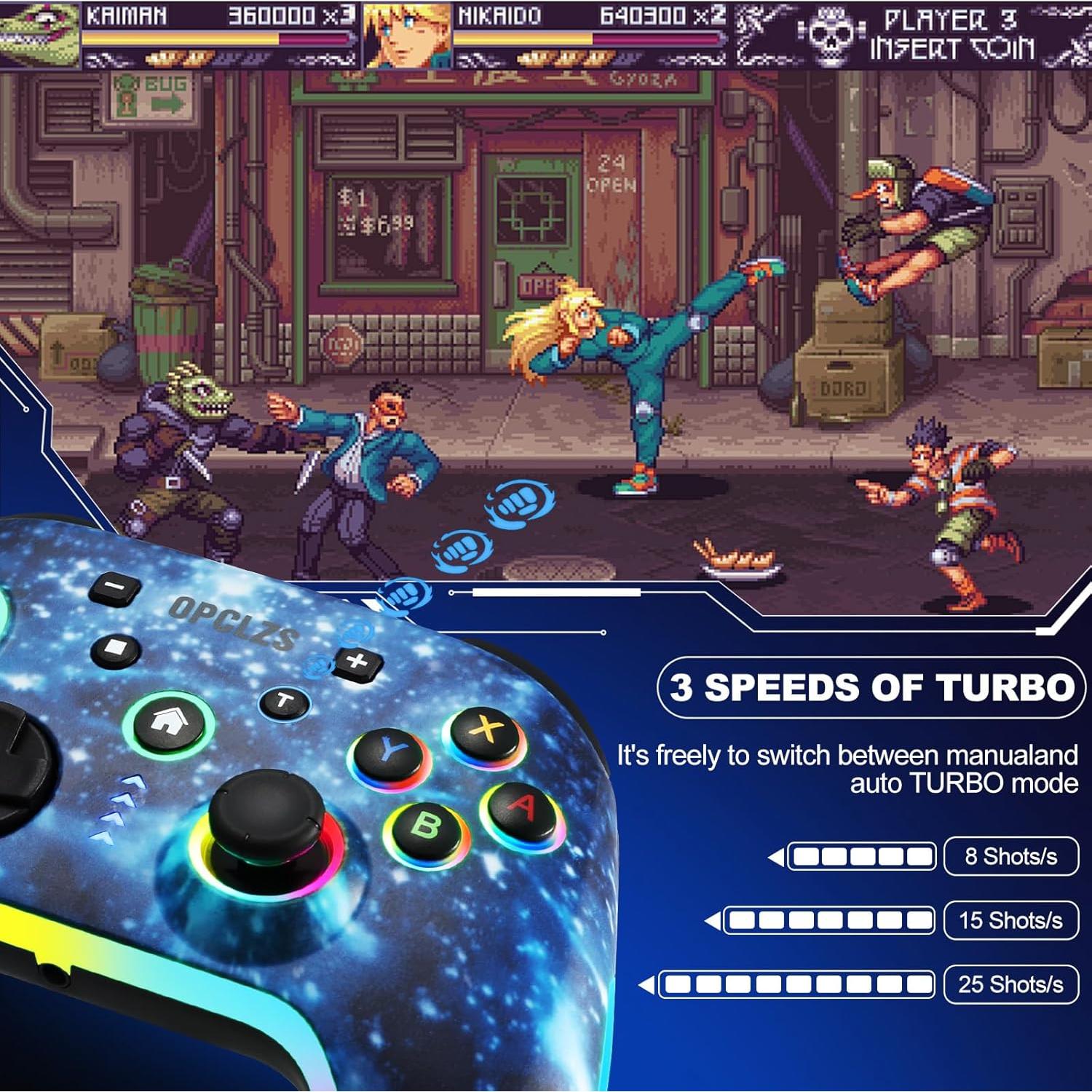 Controlador Pro Inalámbrico Azul Nintendool para Switch y PC