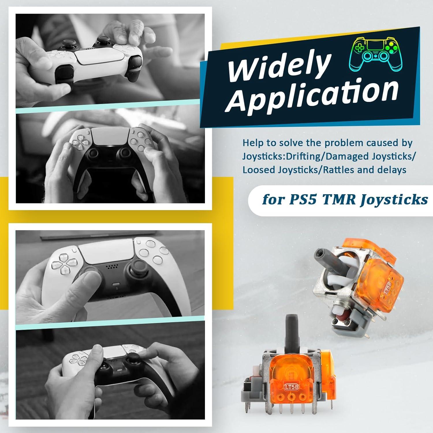 4 Joysticks Electromagnéticos TMR Anaranjados para PS5