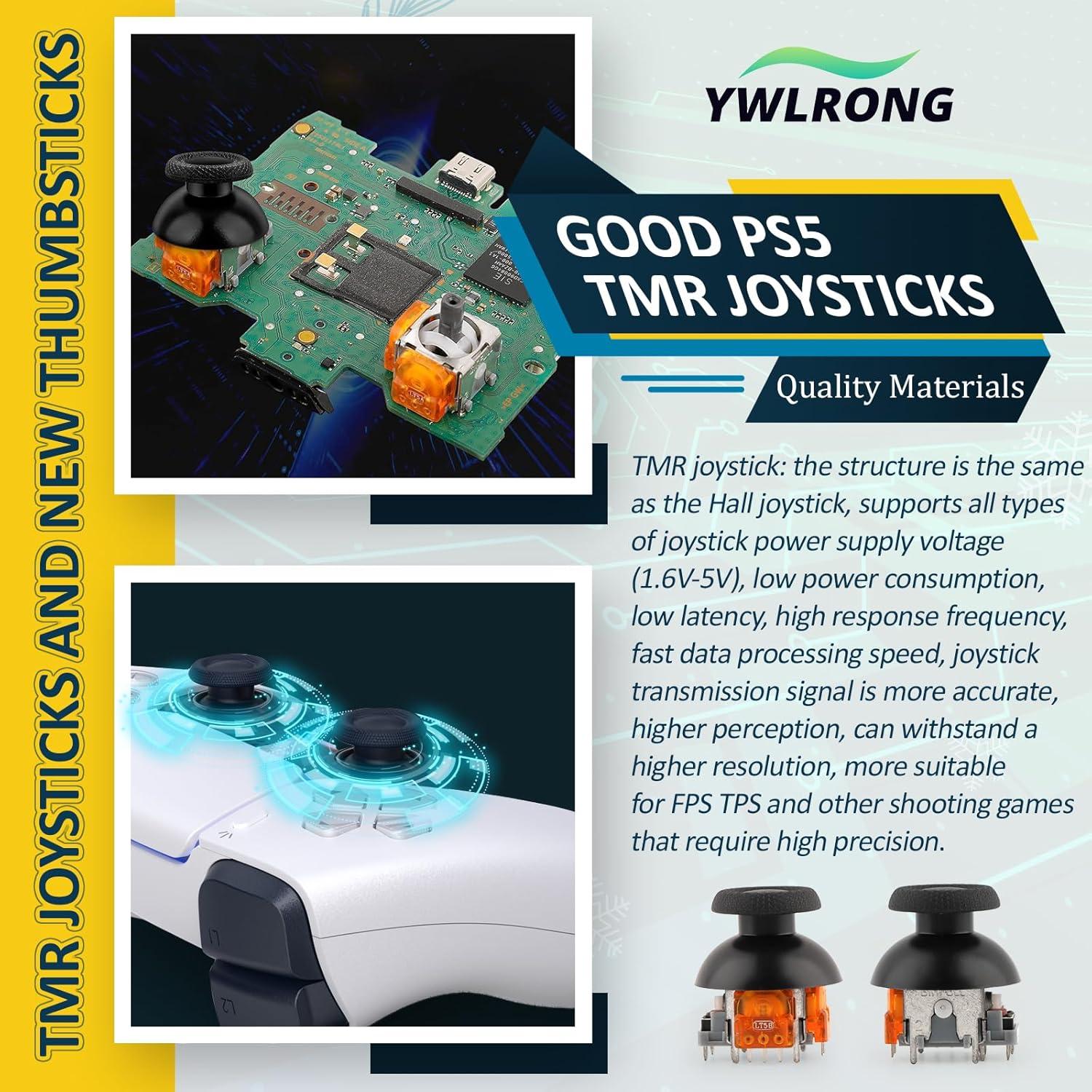 4 Joysticks Electromagnéticos TMR Anaranjados para PS5