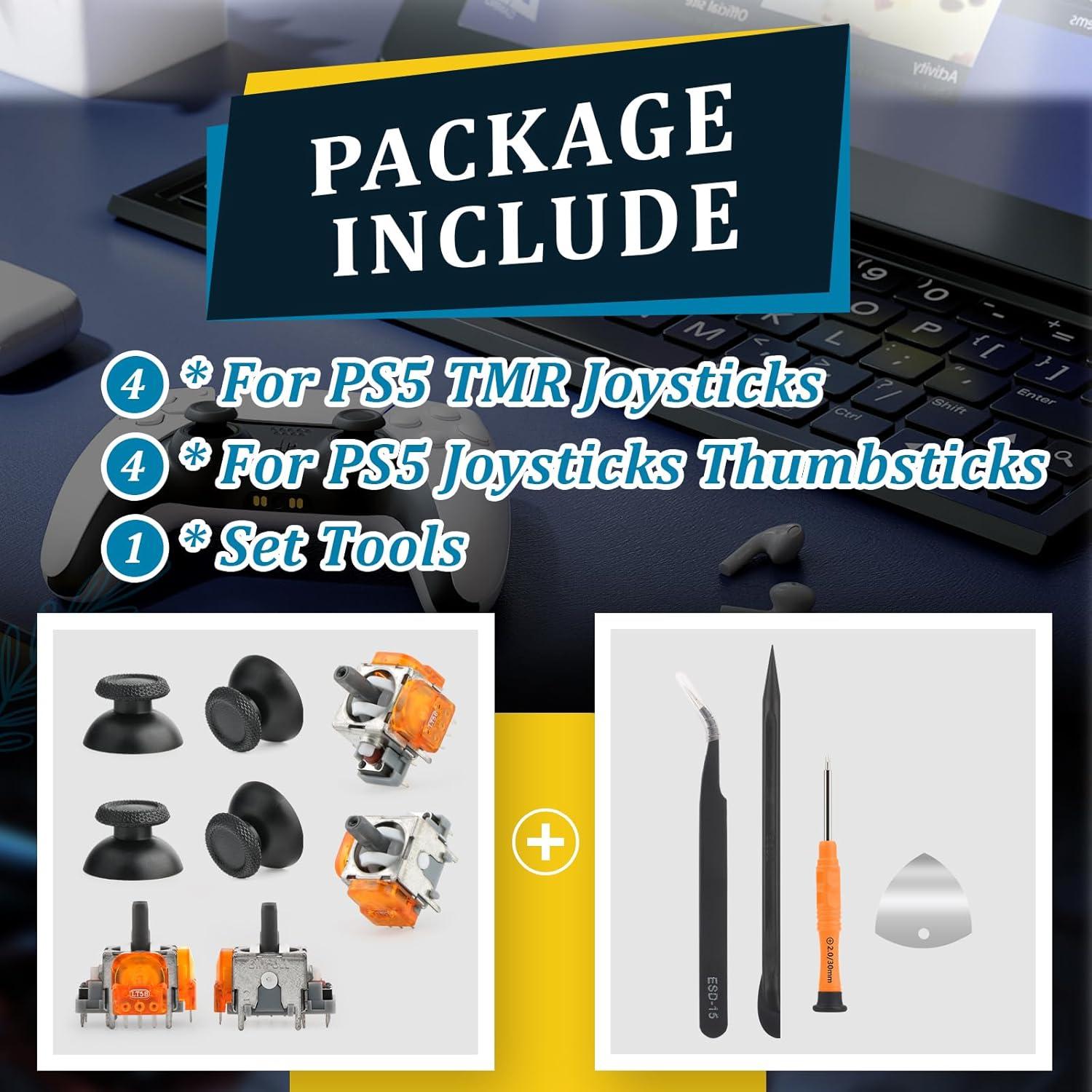 4 Joysticks Electromagnéticos TMR Anaranjados para PS5
