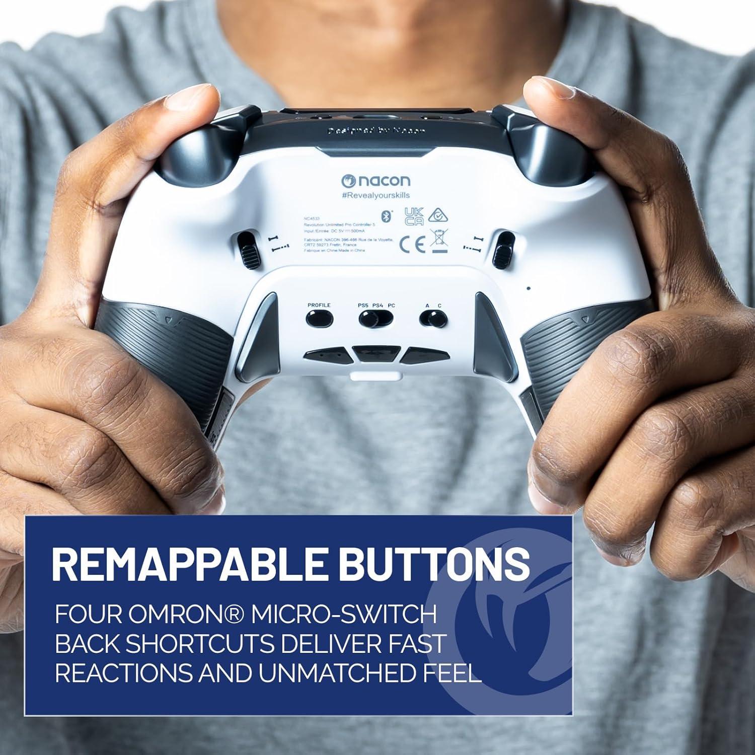 Controlador Inalámbrico NACON Revolution 5 Pro PS5/PS4/PC - Blanco