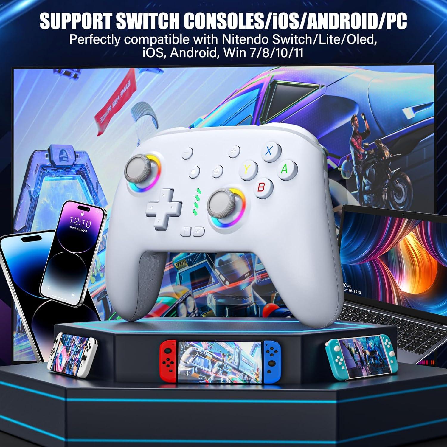 Controlador Inalámbrico HUDOBBYE Pro para Switch OLED Lite