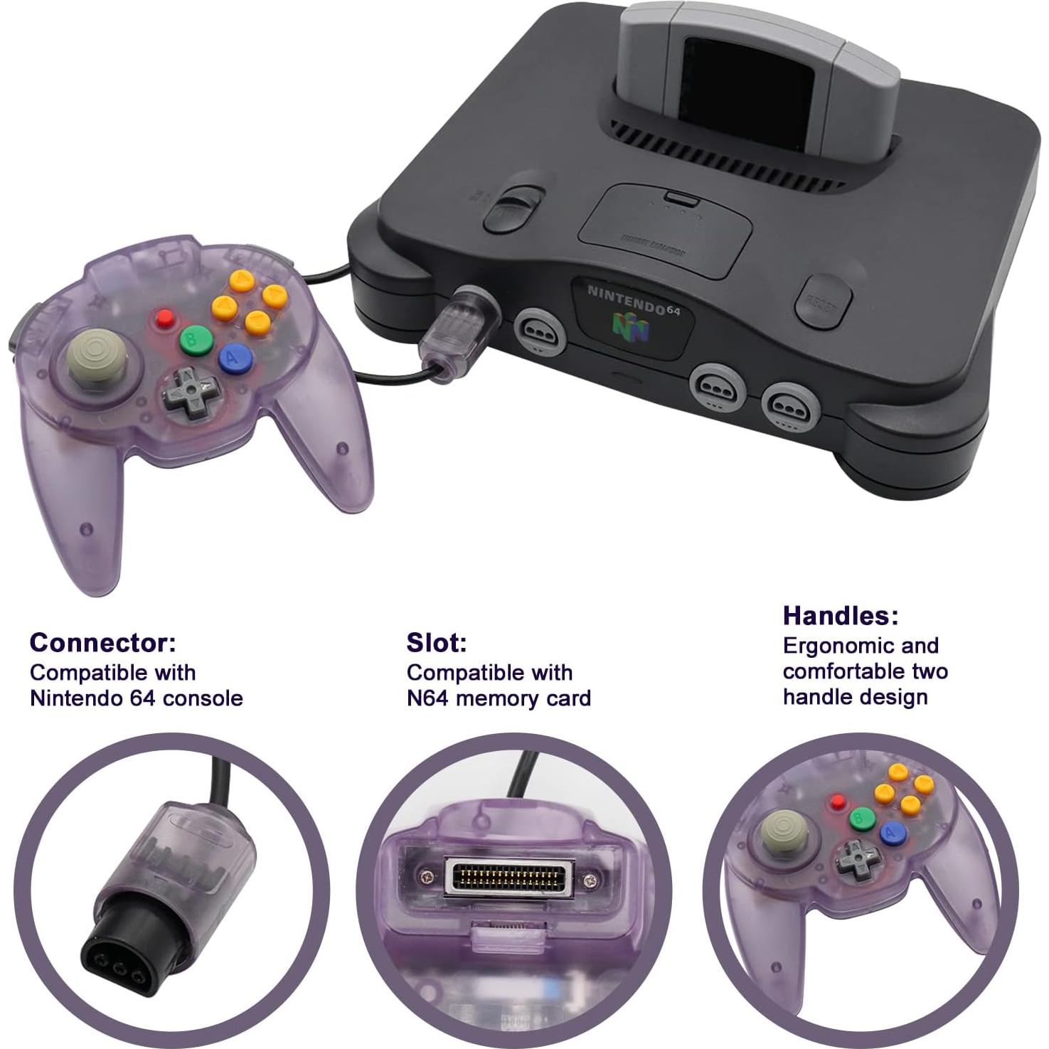 Controlador con cable Intec Gaming Warrior 64 para Nintendo 64 Púrpura
