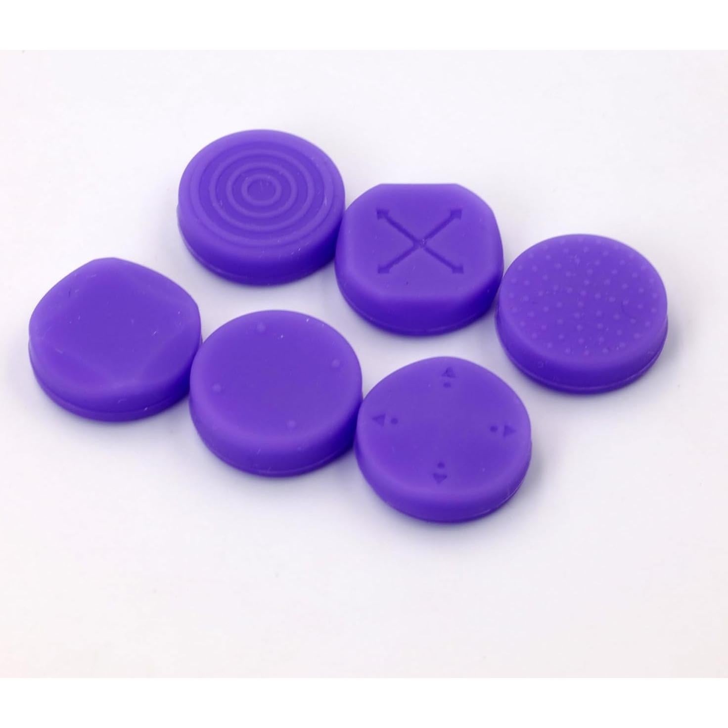 6 Tapas de Silicona para Joystick PS Vita NSLikey Púrpura