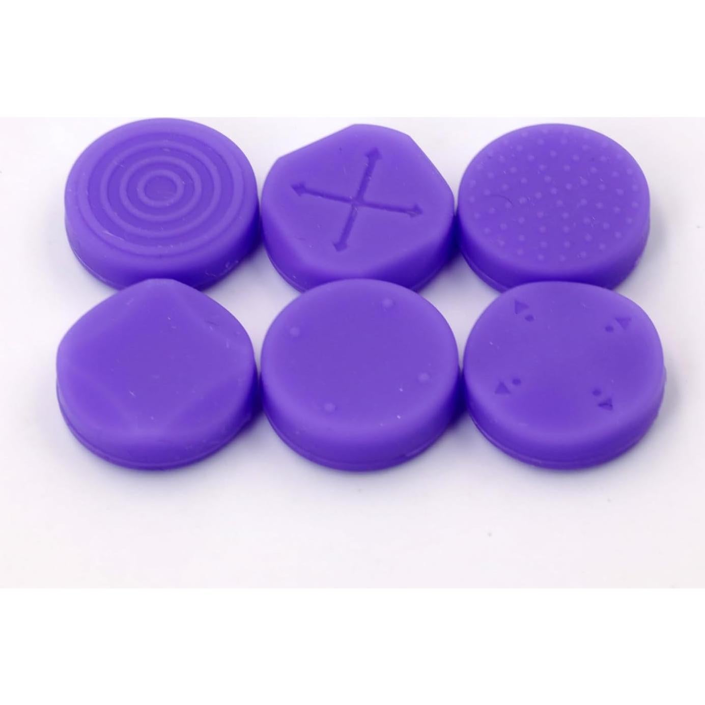 6 Tapas de Silicona para Joystick PS Vita NSLikey Púrpura