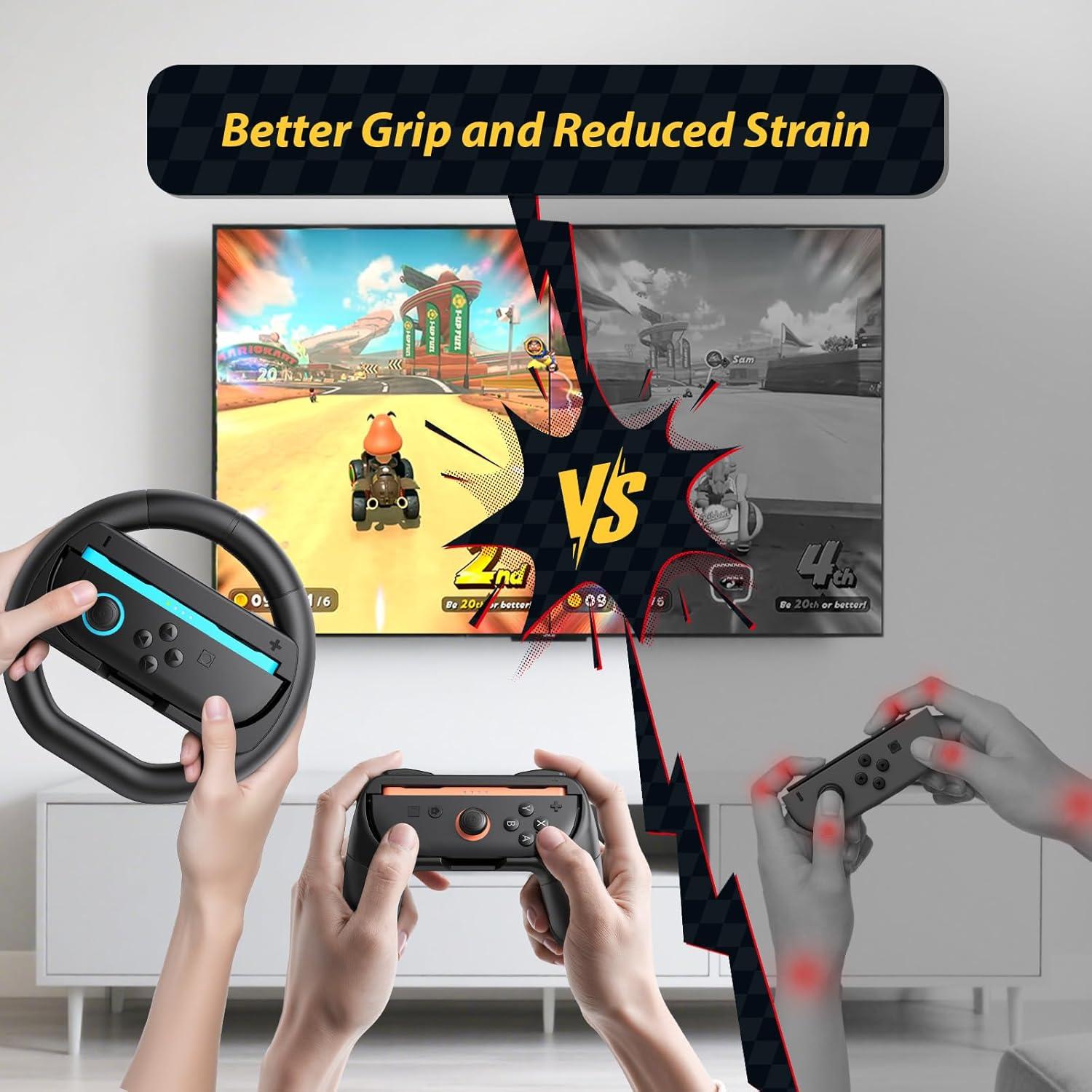 Agarraderas y Volantes Mozuper para Nintendo Switch 2 - 8 en 1