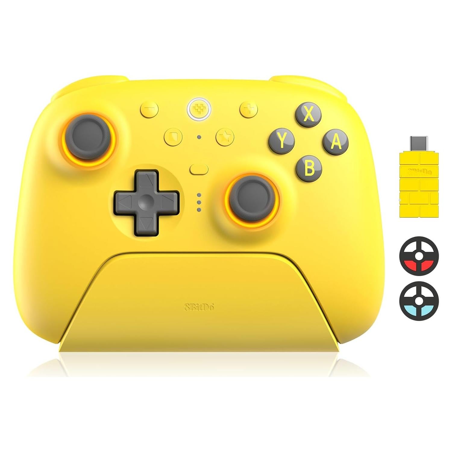 Controlador Bluetooth 8BitDo Ultimate 2 Amarillo con Joysticks TMR