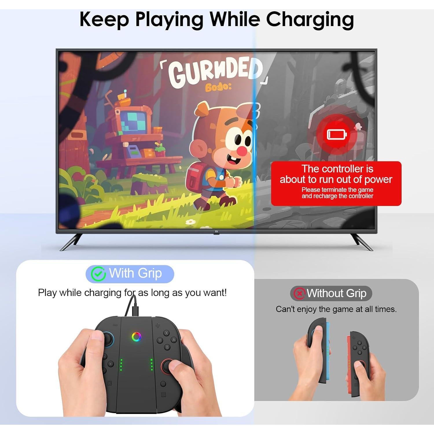 Agarre de Carga Magnético HUIJUTCHEN para Nintendo Switch 2