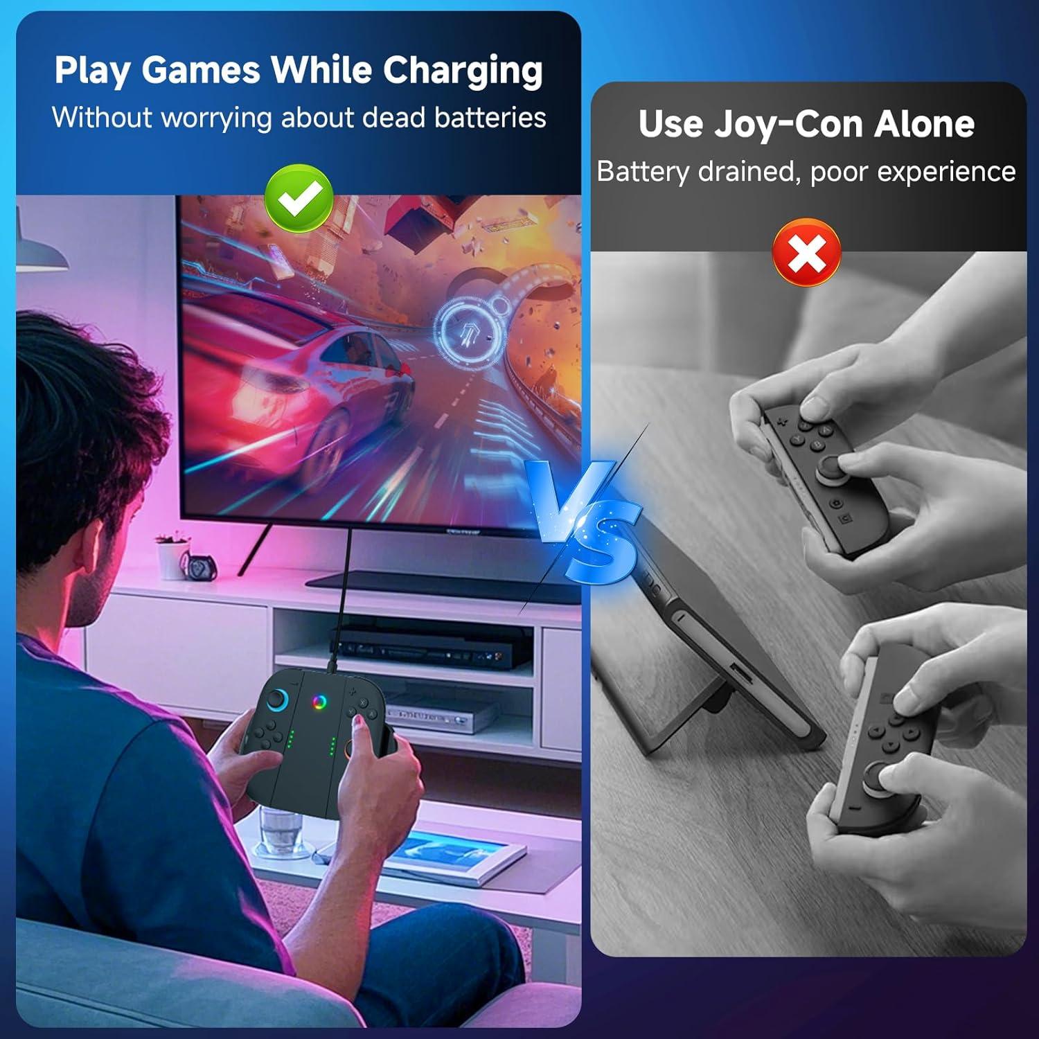 Agarre de Carga Ergonómico para Joy-Con Nintendo Switch 2