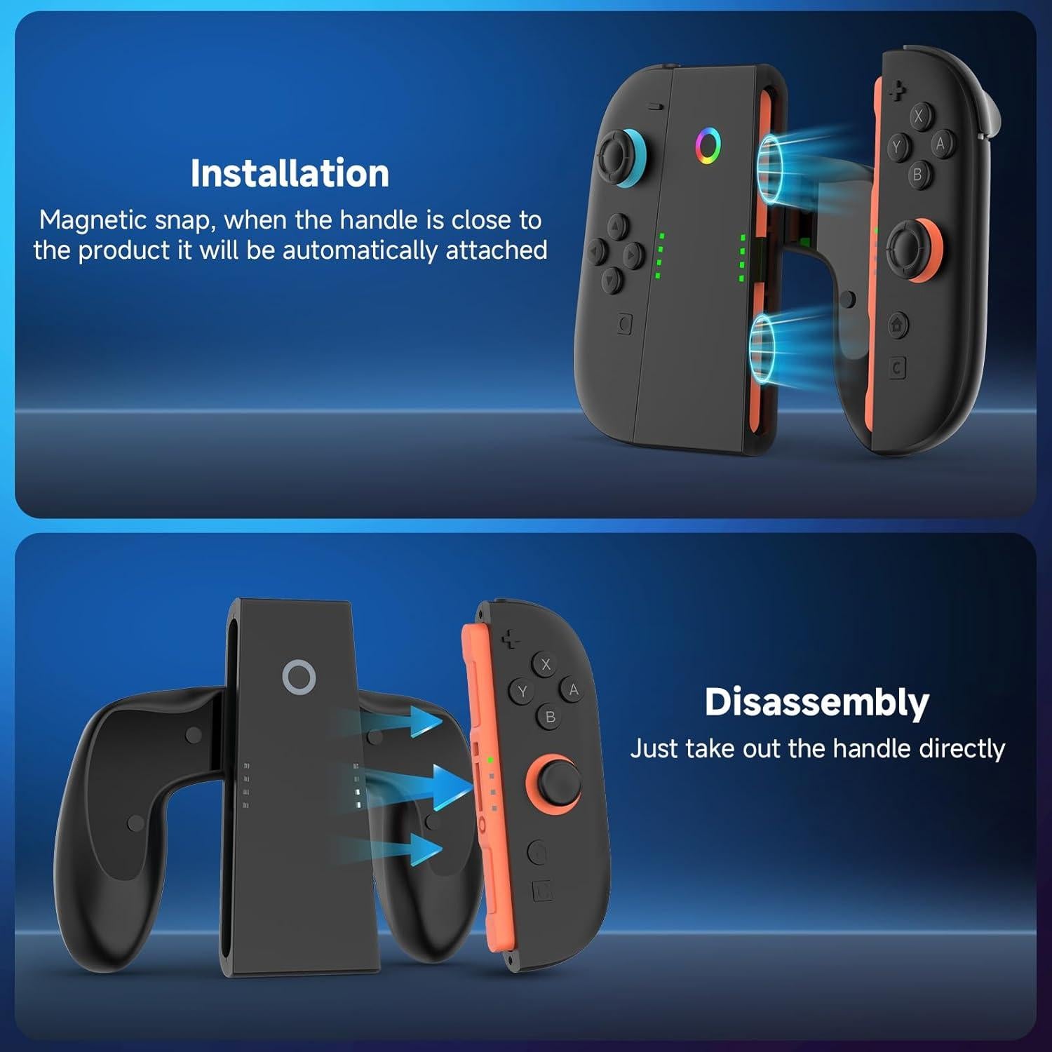 Agarre de Carga Ergonómico para Joy-Con Nintendo Switch 2