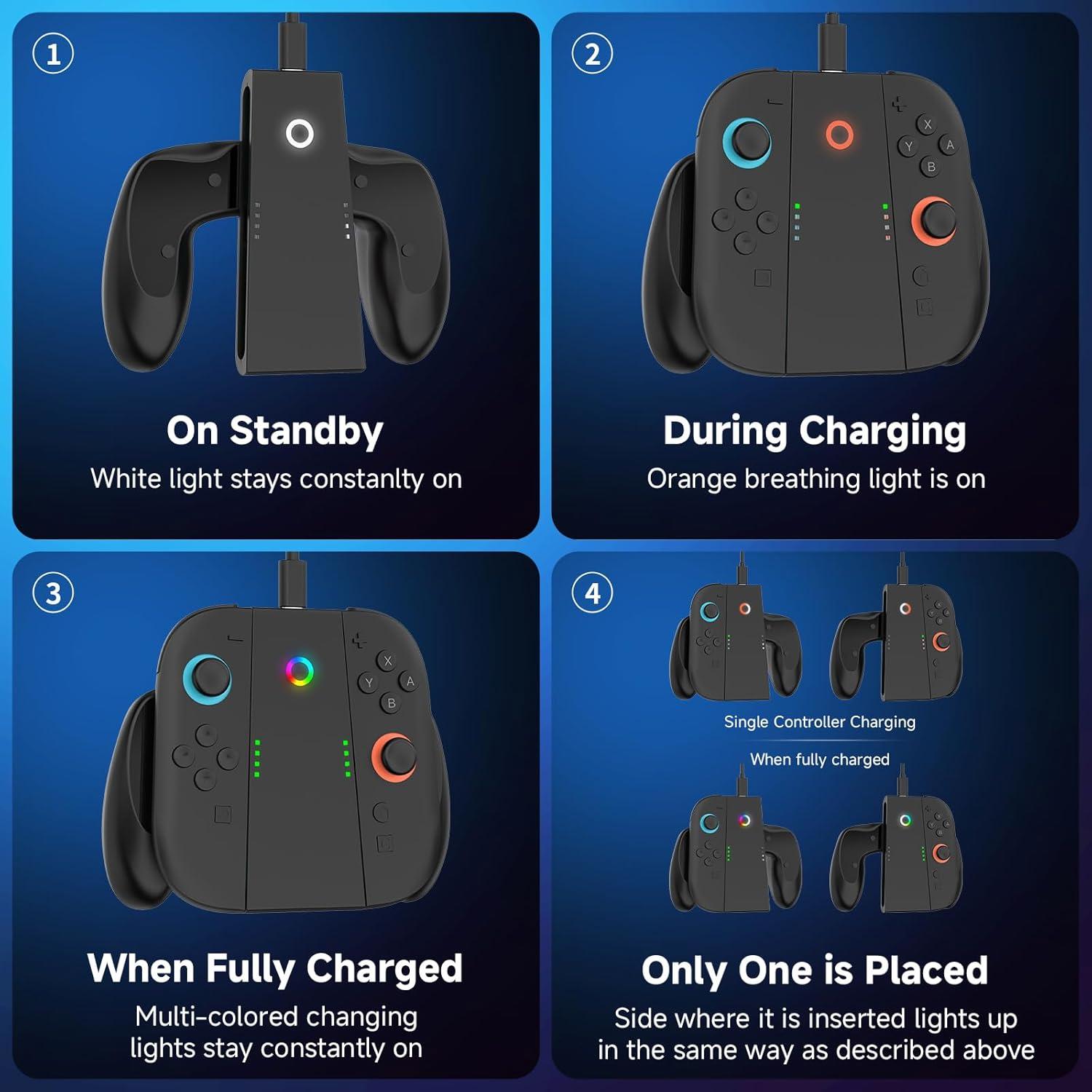 Agarre de Carga Ergonómico para Joy-Con Nintendo Switch 2