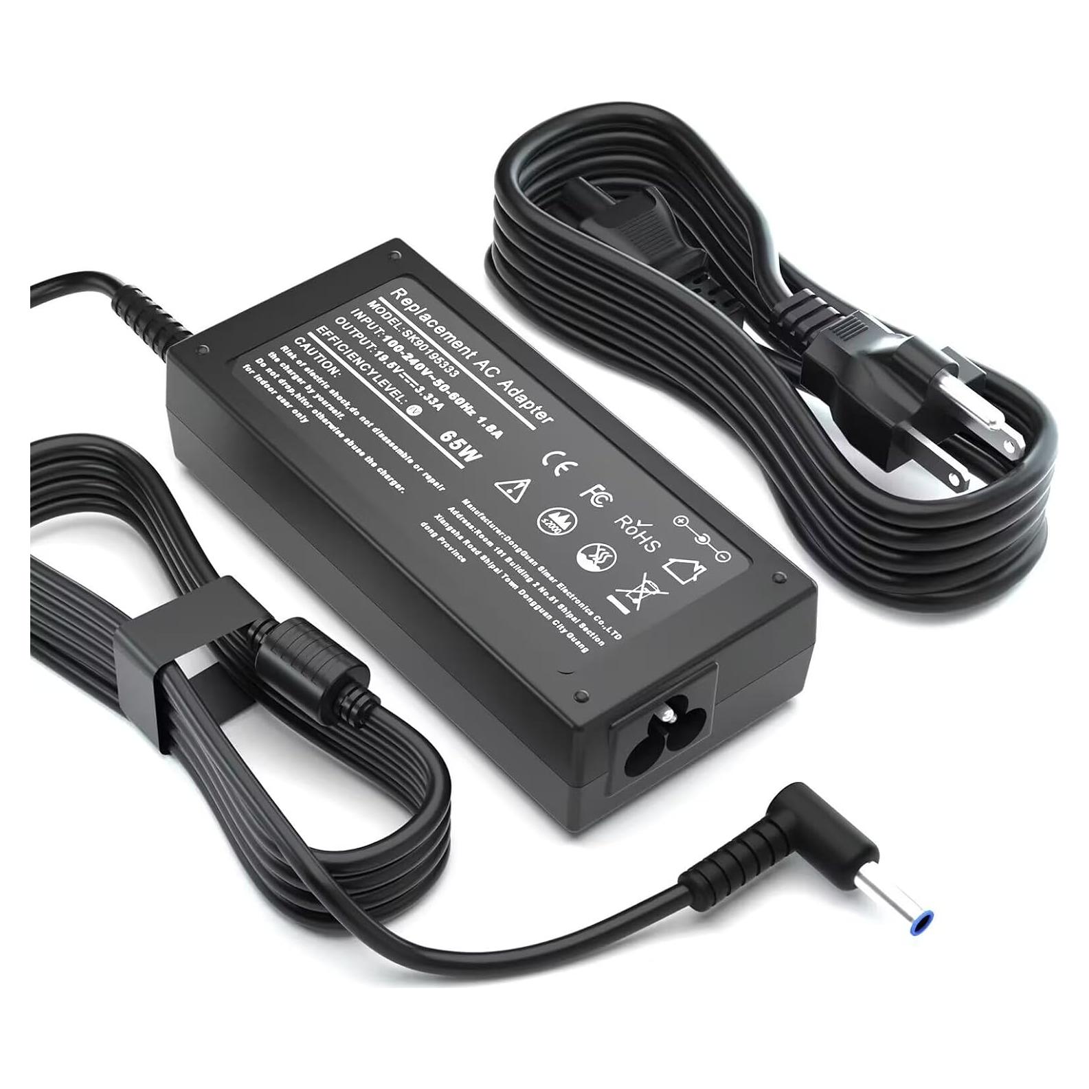 Cargador de Laptop 65W Eokoowo para HP Pavilion y Elitebook
