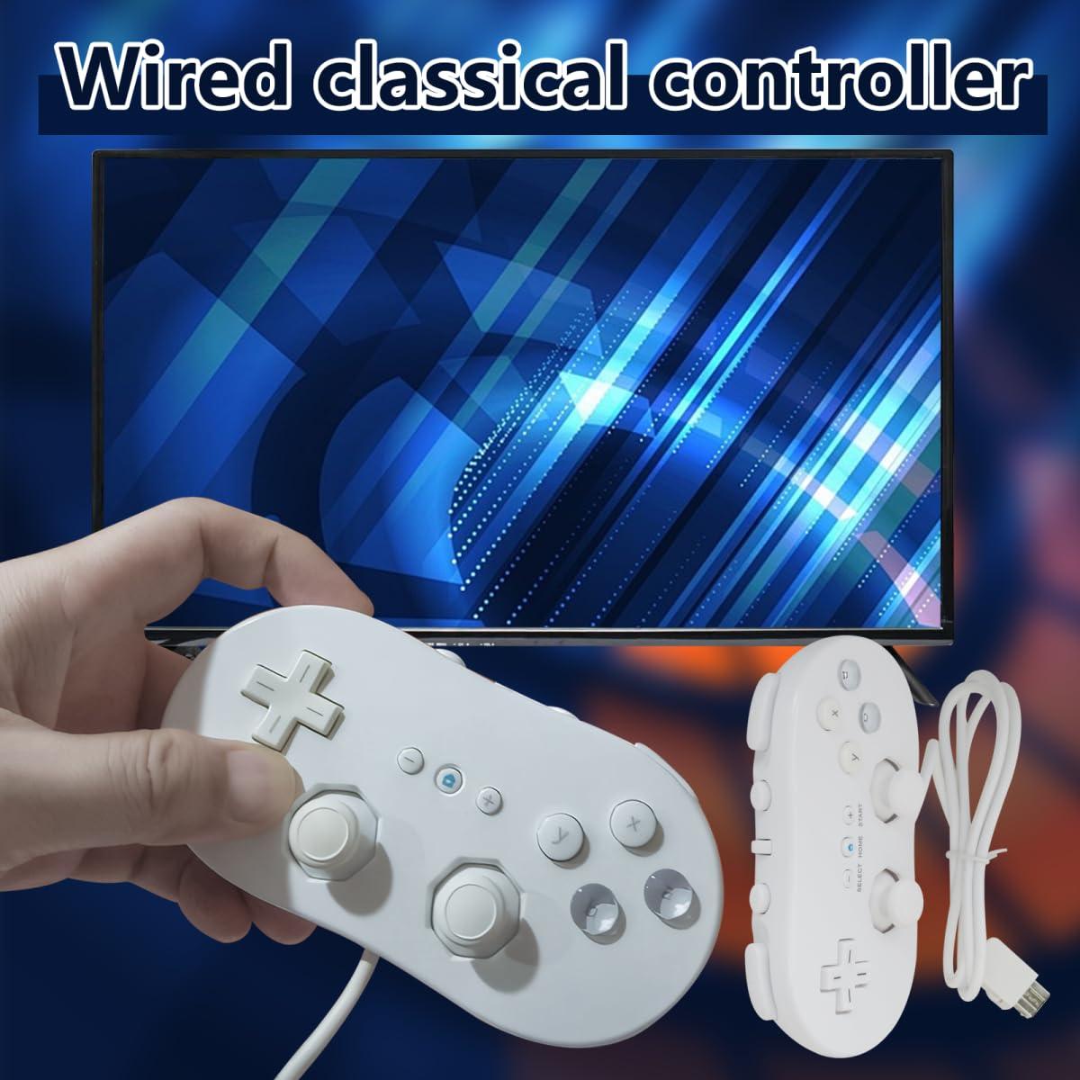 Controlador Clásico con Cable INGQI para Nintendo Wii/Wii U - 2 Unidades
