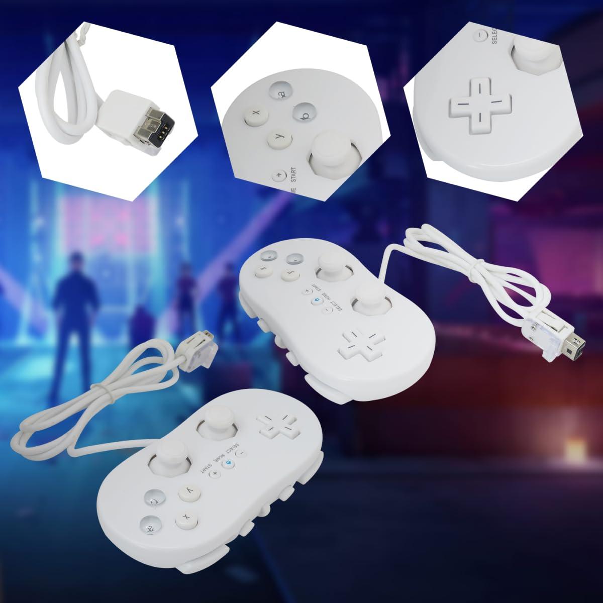 Controlador Clásico con Cable INGQI para Nintendo Wii/Wii U - 2 Unidades