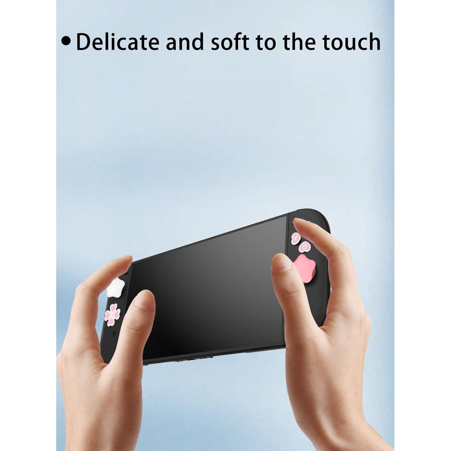 Empuñaduras Joystick Switch 2 UYRUREL Silicona Rosa 4 PCS