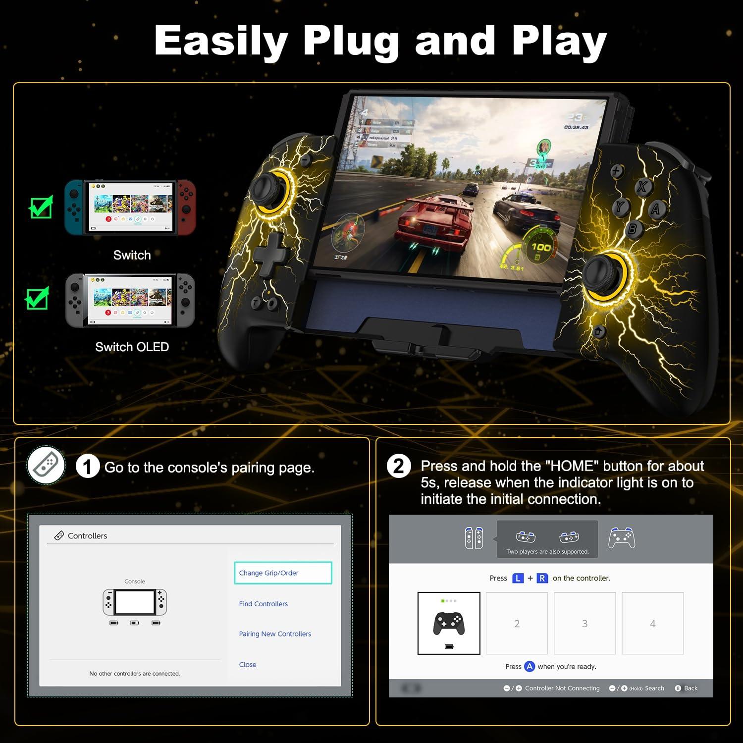 Controlador Inalámbrico Gammeefy JC200 para Nintendo Switch